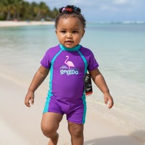 NWT Kids Infant Unisex Sun Suit One Piece Purple size 18 months